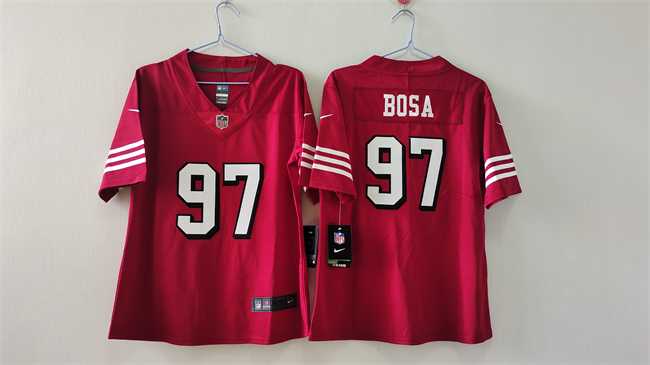 Women%27s San Francisco 49ers #97 Nick Bosa Red Alternate Vapor Stitched Jersey